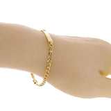 Italian 14k Yellow Gold Engravable Cuban Baby Kids ID Bracelet 5mm 6.5" 2.1grams