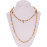 14k Rose Gold Handmade Fashion Link Necklace 24" 4.5mm 44.4 grams