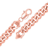 10k Rose Gold Solid Heavy Miami Cuban Link Chain Bracelet 8" 10mm  46.6 grams - Rose,8" 46.6 grams