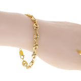 Italian 14k Yellow Gold Puffy Mariner Link Chain Bracelet 8" 7.7mm 7.3 grams