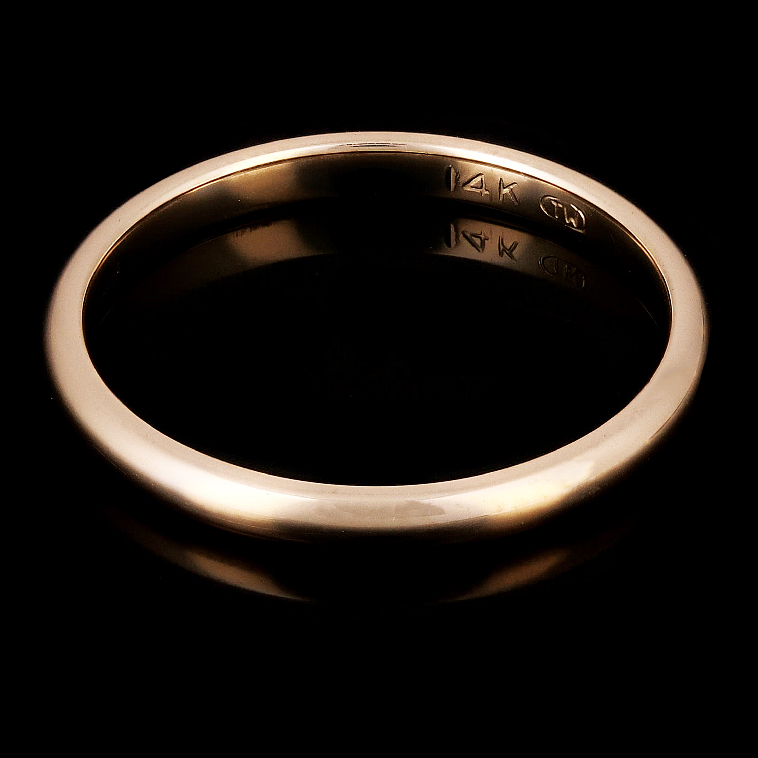 14k Yellow Gold Comfort Fit Plain Wedding Band Ring 2mm Size 13 - Yellow,2mm Ring Size 13