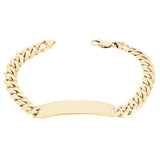 Men's 14k Yellow Gold Cuban ID Bracelet 8.5" 9.2mm 28.5 grams