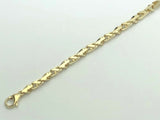 Men's 14k Yellow Gold Handmade Fashion Link Bracelet 8.5" 4.7mm 21.9 grams - 8.5"
