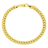 Italian 10k Yellow Gold Hollow Miami Cuban Chain Bracelet 8" 6mm 8 grams - 8" 8 grams