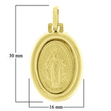 14k Yellow Gold Regina Sine Labe Originali Concepta O.P.N Catholic Metal Pendant