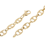 14k Yellow Gold Solid Gucci Mariner Link Chain Bracelet 8mm 7" - 9"
