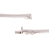 Women's Italian 14k White Gold Omega Necklace Choker 16" 4mm 20.8 grams - 20.8 grams