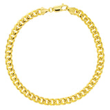 Italian 14k Yellow Gold Hollow Miami Cuban Chain Bracelet 8" 5.3mm 6.3 grams - 8" 6.3 grams