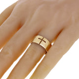 14k Yellow Gold Hammered Finish Open Front Cut-out Cross Ring Size 9 -9.3mm 7.8g
