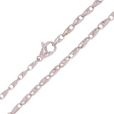 14k White Gold Solid Handmade Chain Necklace 20" 2.8mm 20.5 grams - White,20" 20.5 grams