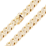 14k Yellow Gold 4.00ctw Diamond Miami Cuban Link Bracelet 11.5mm 8" ICED OUT