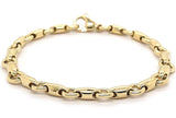 14k Yellow Gold Solid Handmade Fashion Link Bracelet 7" 6.3mm 15.8 grams - 7" 15.8 grams