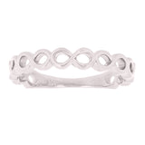 14k White Gold Infinity Stackable Ring 1.9 grams Size 6.75 - White