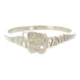 14k White Gold Teddy Bear Hearts Jesus Ring Size 10 - White,Ring Size 10