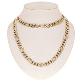 Men's 14k Yellow Gold Solid Heavy Figaro Chain Necklace 20" 11.7mm 139.6 grams - 20"