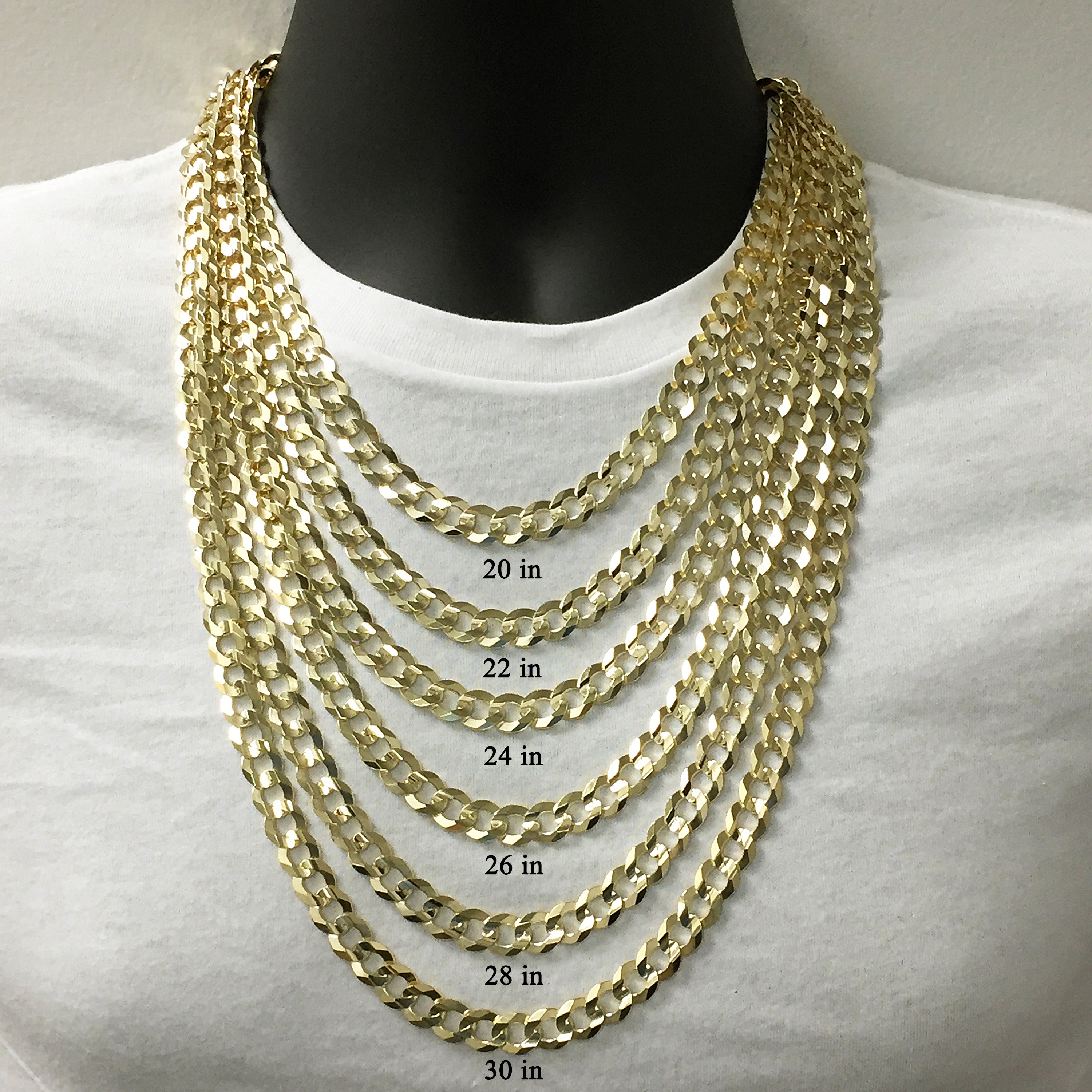 Italian 14k Yellow Gold Curb Link Chain Necklace 22" 10mm 49.2 grams - 22"