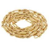 Italian 14k Yellow Gold Solid Milano Rope Chain Necklace 18" 4mm 26.8 grams - 18" 26.8 grams