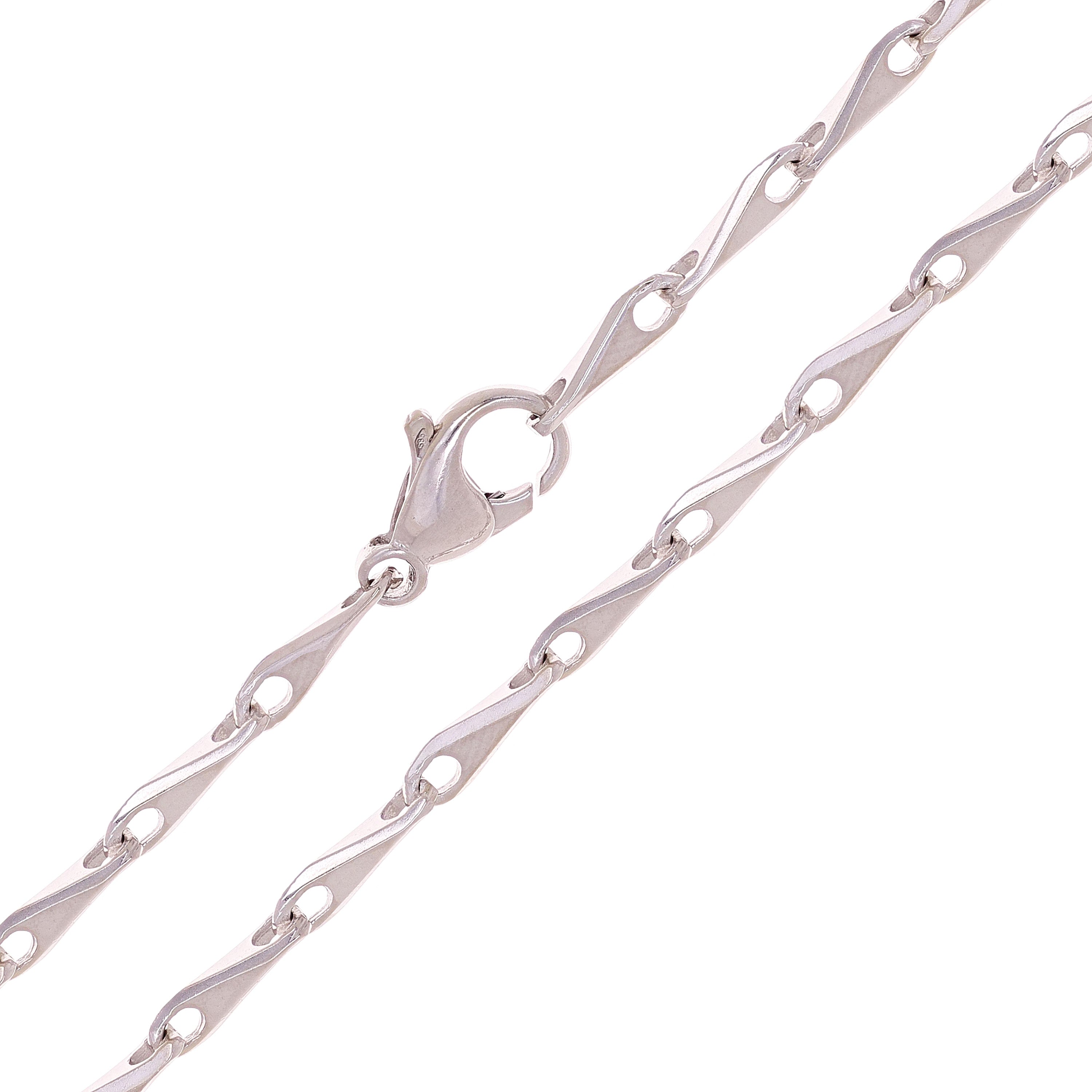 10k White Gold Solid Handmade Fashion Link Necklace 20" 3mm 26.5 grams - 20" 26.5 grams