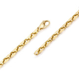 14k Yellow Gold Solid Handmade Fashion Link Bracelet 7.5" 4.3mm 15.3 grams - 7.5" 15.3 grams