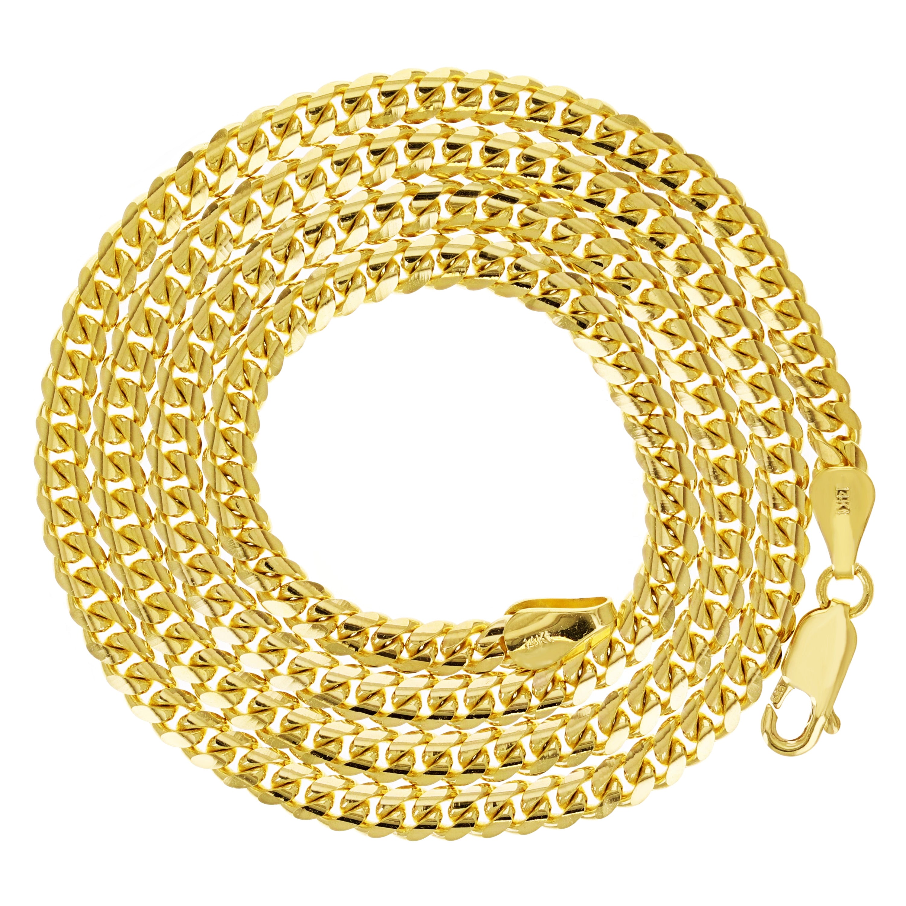 Italian 14k Yellow Gold Solid Miami Cuban Chain Necklace 28" 4mm 36.3 grams - 28" 36.3 grams