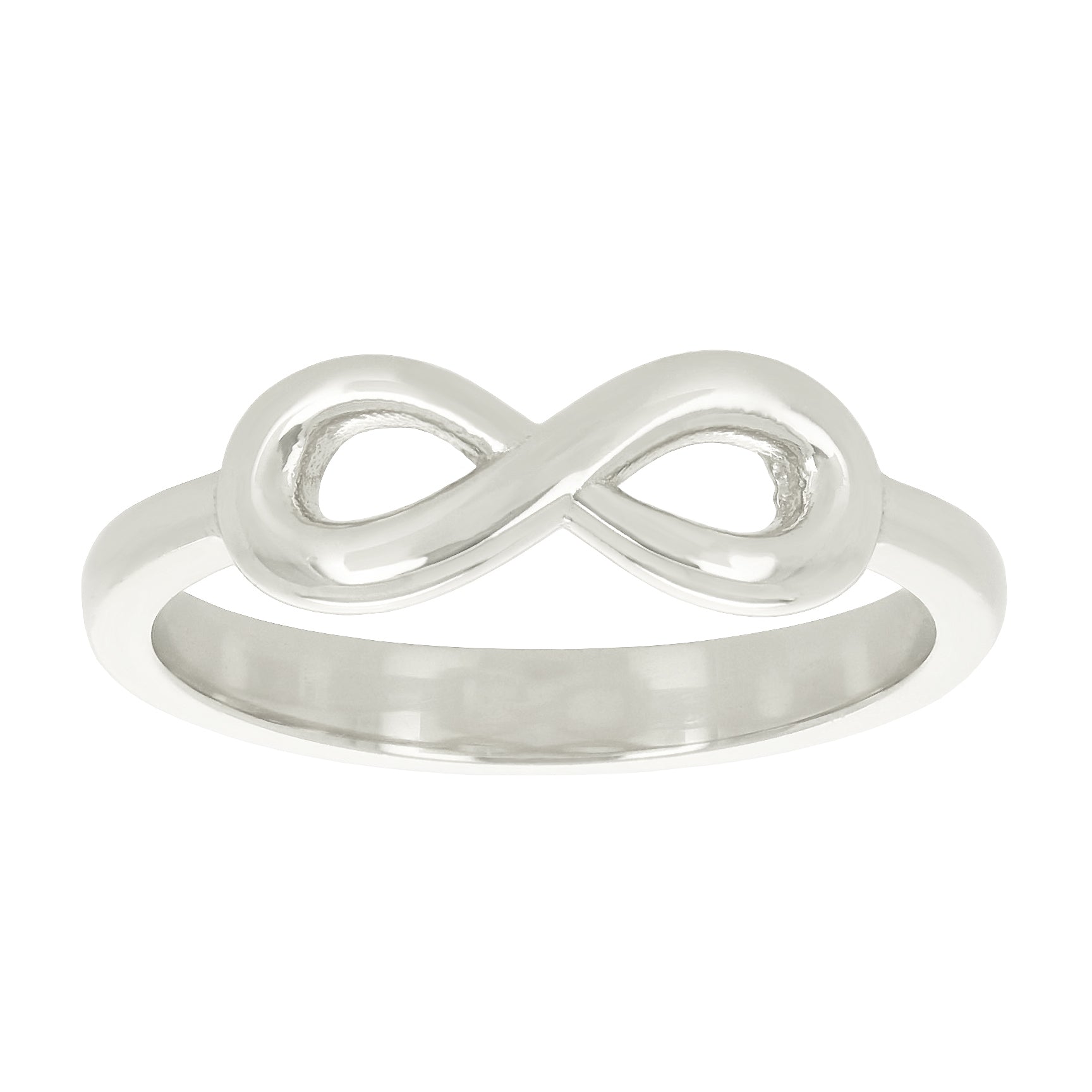 14k White Gold Infinity Ring Size 7 - White