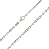 14k White Gold Solid Handmade Fashion Link Necklace 22" 4mm 28.6 grams