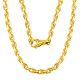 14k Yellow Gold Handmade Fashion Link Necklace 24" 5.8mm 85 grams