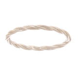 14k White Gold Twisted Rope Bright Polished Textured Finish Stackable Ring Band - White