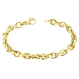 14k Yellow Gold Handmade Fashion Link Bracelet 7" 8.4mm 39.4 grams - Yellow,7"
