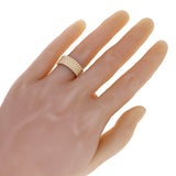 14k Yellow Gold Multi Row Beaded Ring Stackable Band Size 8 - 8.9mm 10.5 grams