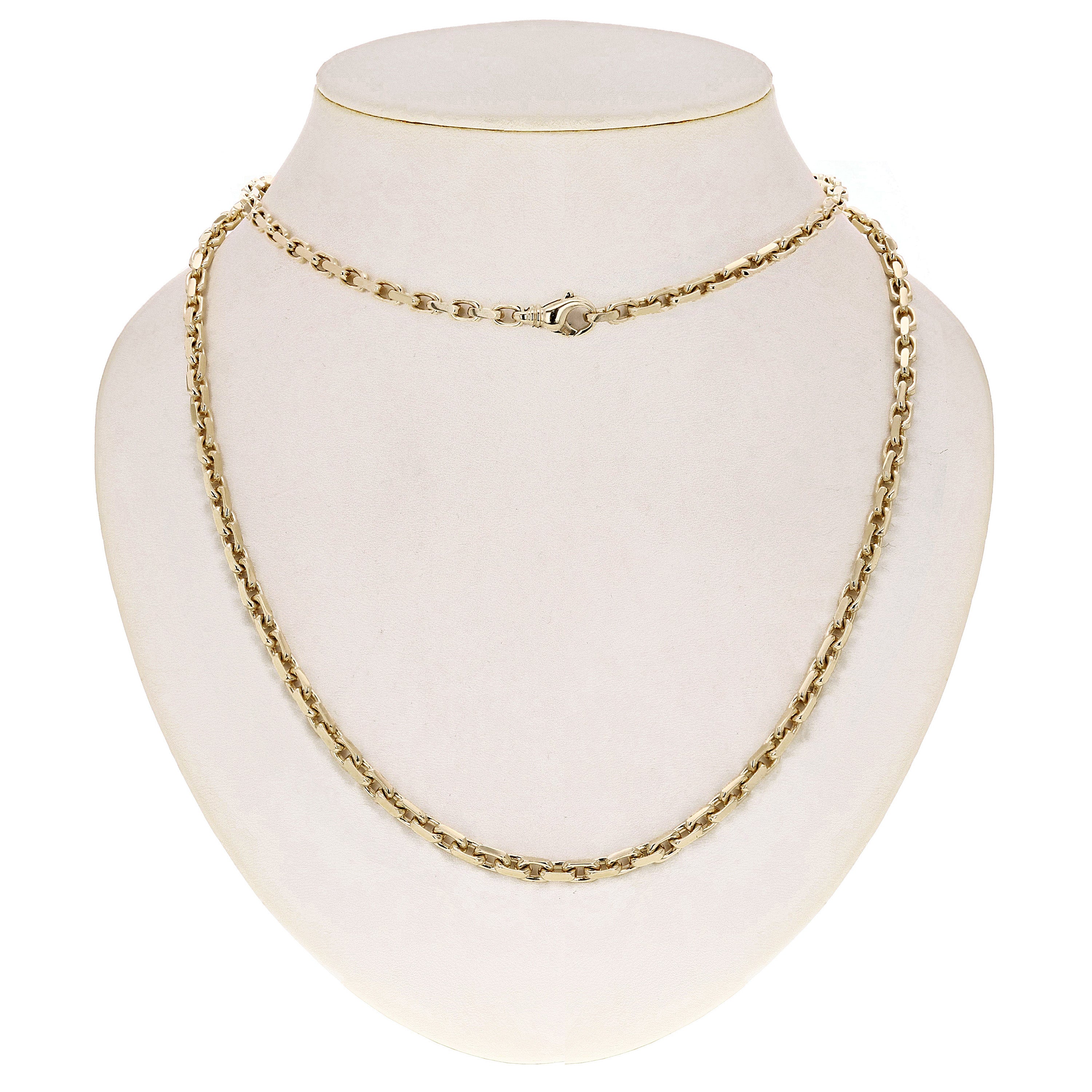 10k Yellow Gold Solid Handmade Fashion Link Chain Necklace 20" 4.8mm 47.2 grams - 20"