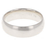 14k White Gold Comfort Fit Plain Wedding Band Ring 6mm Size 13 - White,6mm Ring Size 13