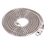 Italian 14k White Gold Solid Diamond Cut Franco Chain Necklace 24" 1.6mm 8.5gram - White,24" 1.6mm 8.5 grams
