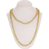 14k Yellow Gold Turkish Link Chain Necklace 5mm Various Lengths