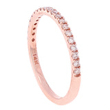 14k Rose Gold 0.24ctw Diamond Eternity Promise Stackable Ring Size 6 - Rose
