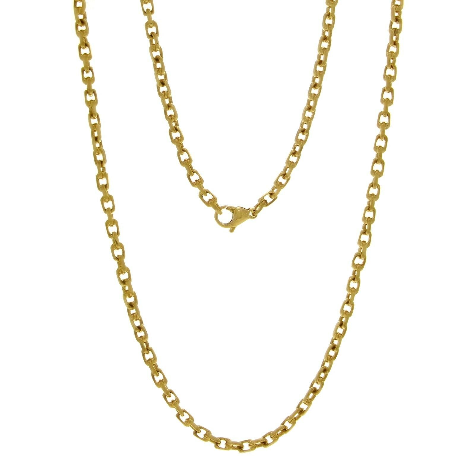 14k Yellow Gold Handmade Fashion Link Necklace 24" 4.5mm 44.4 grams