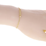 Italian 14k Yellow Gold Figaro Baby ID Bracelet Engravable 5.5" 3.5mm 1.2 grams