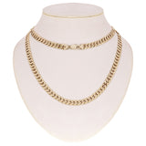 14k Yellow Gold Solid Curb Cuban Link Chain Necklace 20" 8mm 59.6 grams - 20"