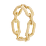 14k Yellow Gold Hexagon Band Stackable Ring Size 7.75 - 5.8mm 4.1 grams