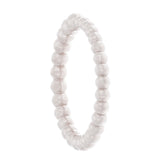 14k White Gold Bright Polished Graduated Beaded Stackable Ring Band Size 4.5 - White