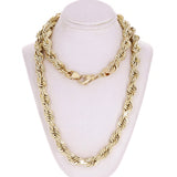 Men's 14k Yellow Gold Solid Diamond Cut Rope Chain Necklace 11mm 22" 206.8 grams - 22" 206.8 grams
