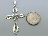 925 Sterling Silver Christian Jesus Christ Catholic Crucifix Cross Pendant