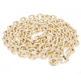 10k Yellow Gold Solid Handmade Link Heavy Rolo Chain Necklace 20" 8mm 74.5 grams
