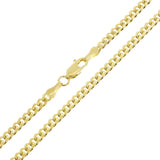 Italian 14k Yellow Gold Miami Cuban Chain Necklace 20" 3.3mm 17.2 grams - 20"