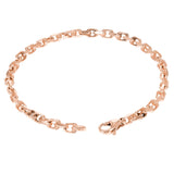 14k Rose Gold Solid Anchor Link Chain Bracelet 7.5" 4.5mm 13.9 grams - Rose,7.5"