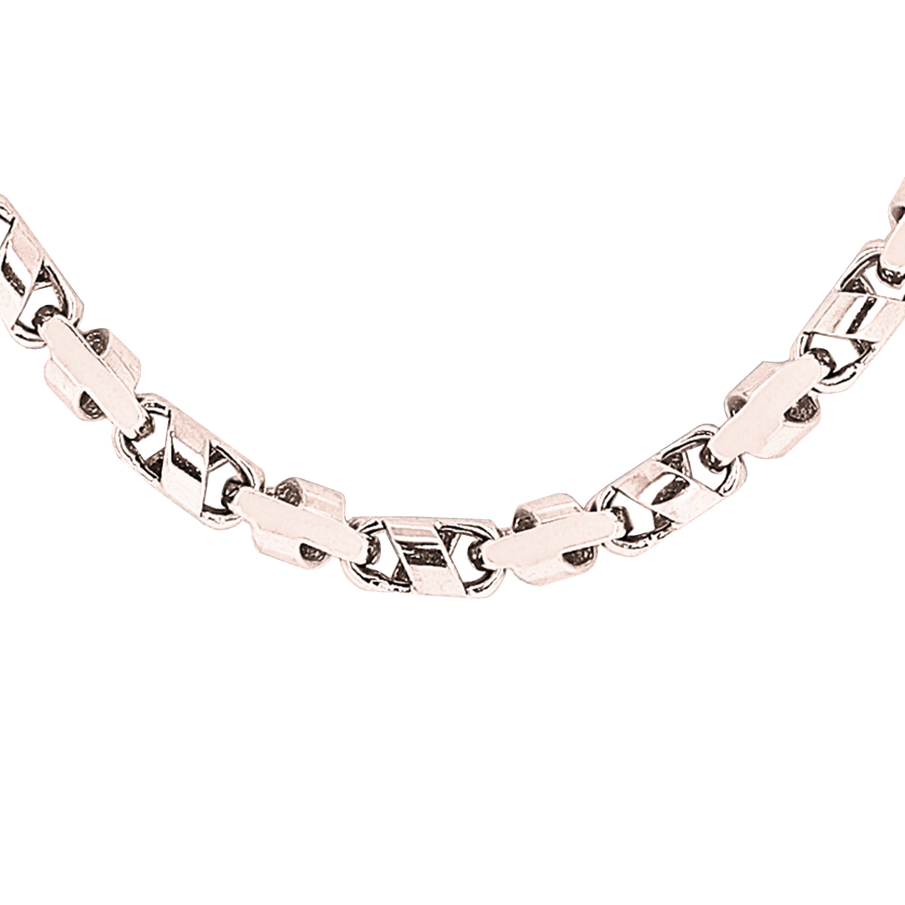 14k White Gold Handmade Link Bracelet 9" 4.5mm 15.6 grams