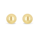 Italian 14k Yellow Gold High Polished Round Bead Ball Stud Earrings 4mm - 4 mm