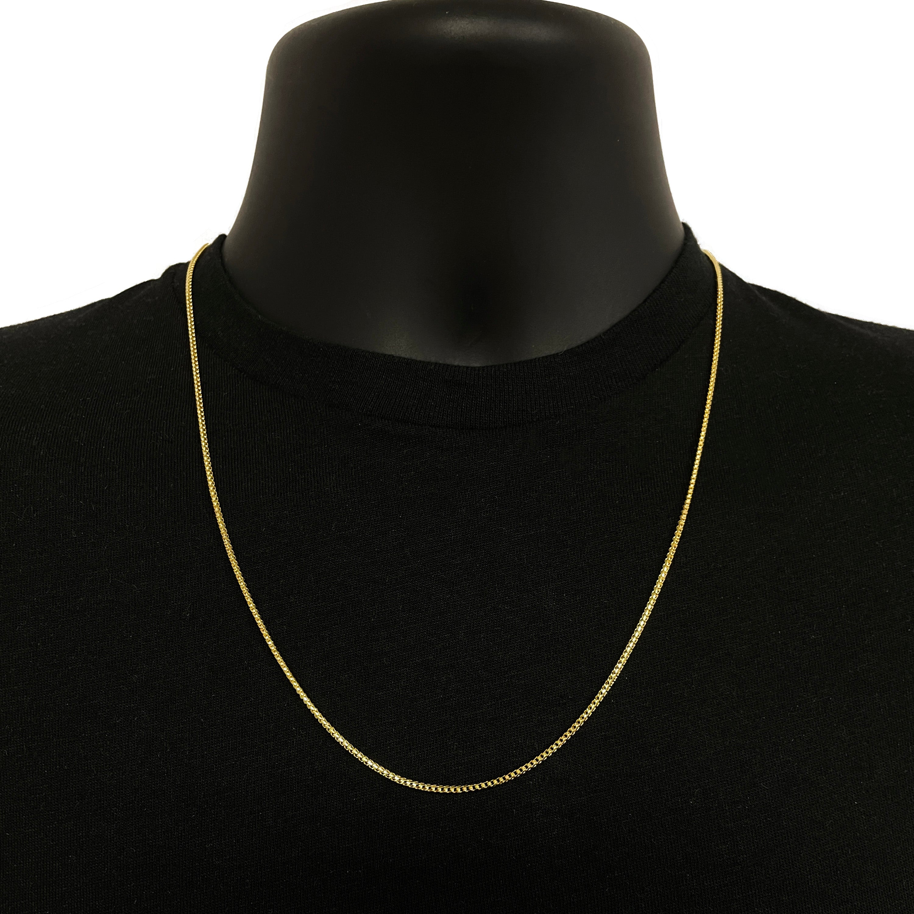 Italian 14k Yellow Gold Solid Franco Chain Necklace 2mm 18" 9.5 grams
