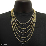 Italian 14k Yellow Gold Solid Anchor Mariner Chain Necklace 18" 4.1mm 18.8 grams - 18" 18.8 grams
