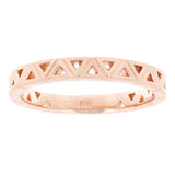 14k Rose Gold Rotating Triangle Cutout Stackable Ring 2.7 grams Size 6.5 - Rose